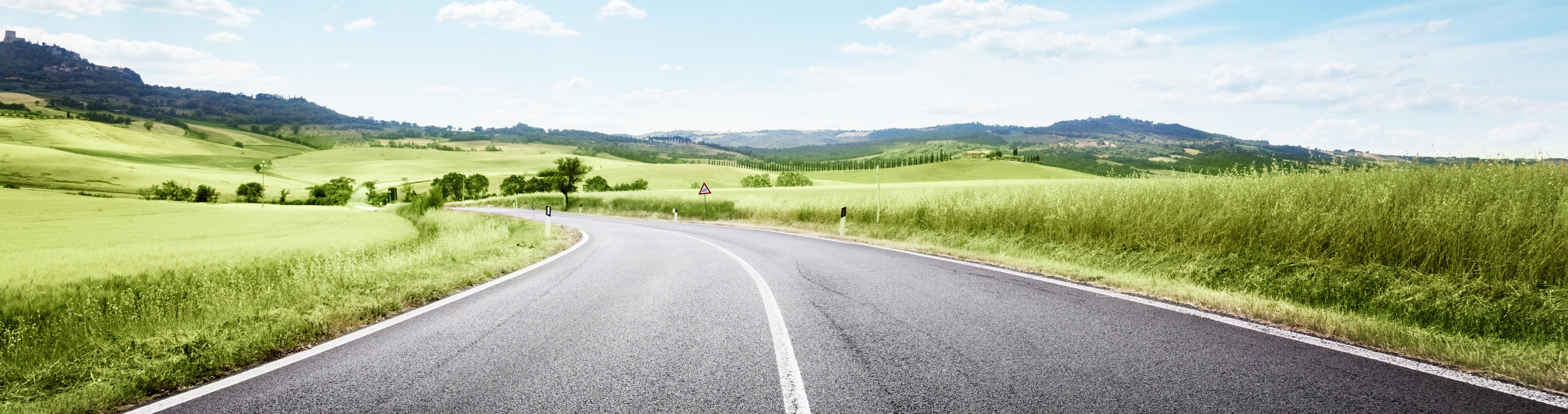 Landscape with open road