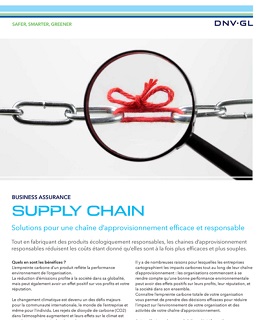 Une chaîne d'approvisionnement efficace et responsable