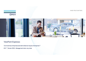 ViewPoint Espresso : Comment les entreprises abordent-elles les risques d'entreprise ? - # N° 7, février 2022 - Management de la vie privée
